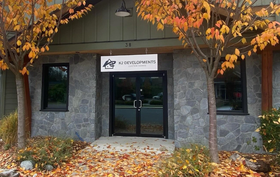 exterior of front entrance to K2 Developments' office in Lake Cowichan